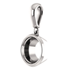 Sterling Silver Round Cut Solitaire Pendant Setting - Modern Style Pendant Mounting