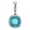 Sterling Silver Round Cut Solitaire Pendant Setting - Modern Style Pendant Mounting