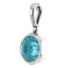 Sterling Silver Round Cut Solitaire Pendant Setting - Modern Style Pendant Mounting