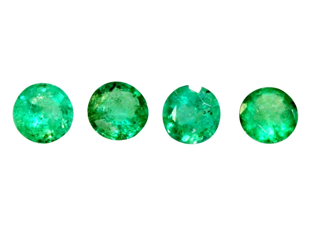 Emerald Green Round 2 mm to 5 mm Loose Gemstone